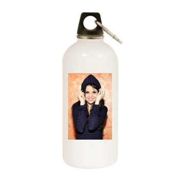 Selena Gomez White Water Bottle With Carabiner