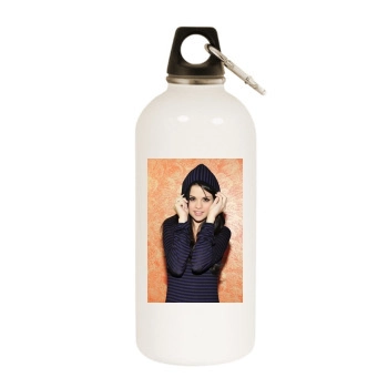 Selena Gomez White Water Bottle With Carabiner