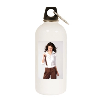 Selena Gomez White Water Bottle With Carabiner