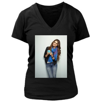 Selena Gomez Women's Deep V-Neck TShirt