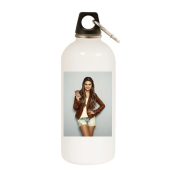 Selena Gomez White Water Bottle With Carabiner