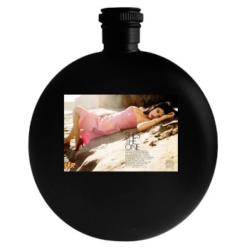 Selena Gomez Round Flask