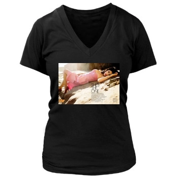 Selena Gomez Women's Deep V-Neck TShirt