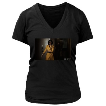 Selena Gomez Women's Deep V-Neck TShirt