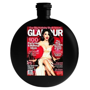 Selena Gomez Round Flask