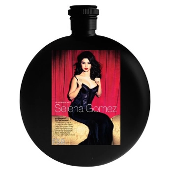 Selena Gomez Round Flask