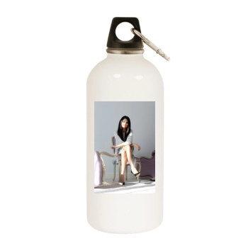 Selena Gomez White Water Bottle With Carabiner