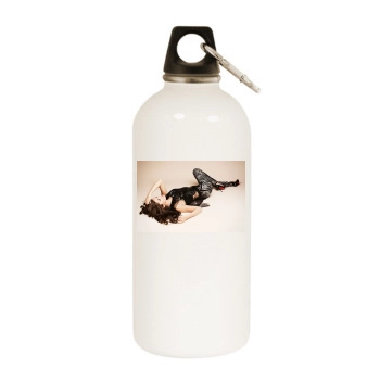 Selena Gomez White Water Bottle With Carabiner