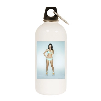 Selena Gomez White Water Bottle With Carabiner