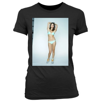 Selena Gomez Women's Junior Cut Crewneck T-Shirt