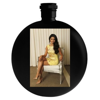 Selena Gomez Round Flask