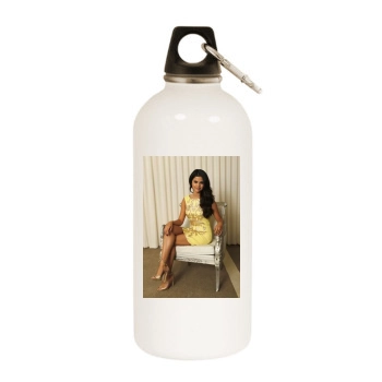 Selena Gomez White Water Bottle With Carabiner