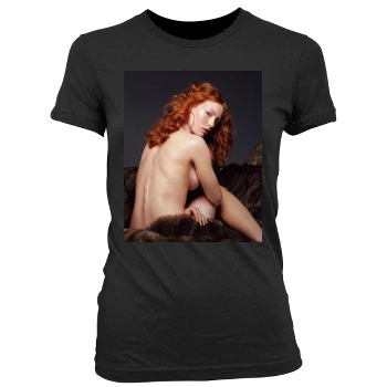 Alicia Witt Women's Junior Cut Crewneck T-Shirt