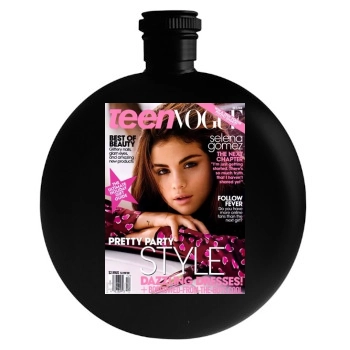 Selena Gomez Round Flask