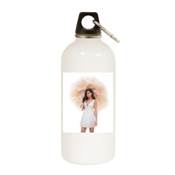 Selena Gomez White Water Bottle With Carabiner