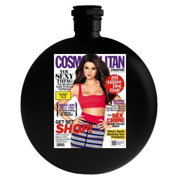 Selena Gomez Round Flask