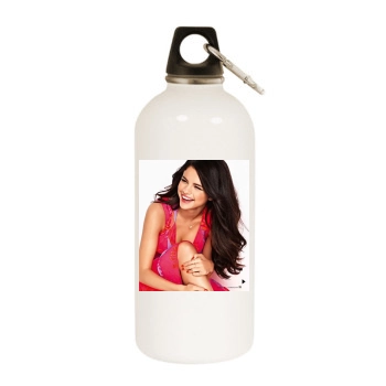 Selena Gomez White Water Bottle With Carabiner