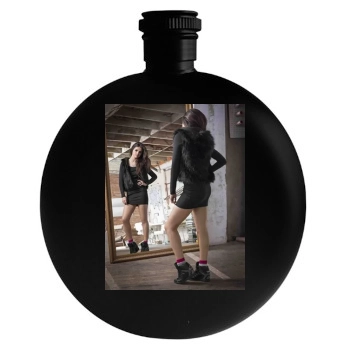 Selena Gomez Round Flask