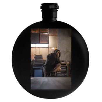 Selena Gomez Round Flask