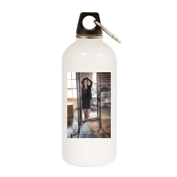 Selena Gomez White Water Bottle With Carabiner