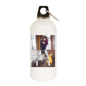 Selena Gomez White Water Bottle With Carabiner