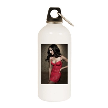 Selita Ebanks White Water Bottle With Carabiner