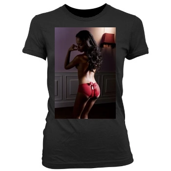 Selita Ebanks Women's Junior Cut Crewneck T-Shirt