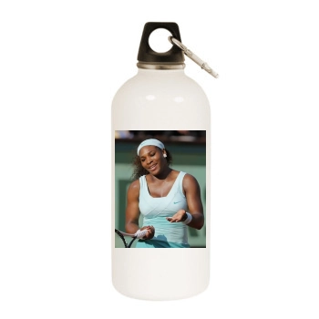 Serena Williams White Water Bottle With Carabiner