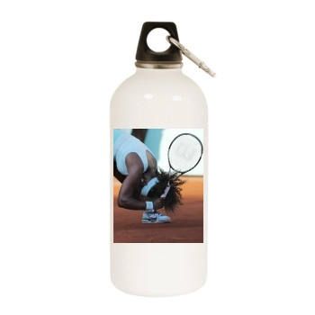 Serena Williams White Water Bottle With Carabiner