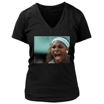 Serena Williams Women's Deep V-Neck TShirt