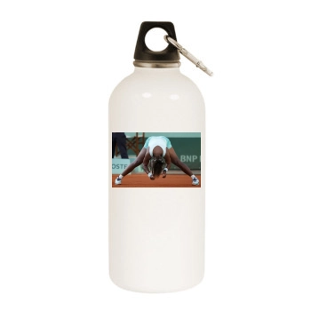 Serena Williams White Water Bottle With Carabiner