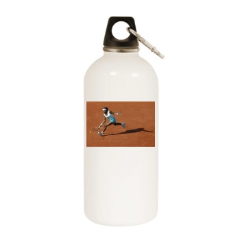 Serena Williams White Water Bottle With Carabiner