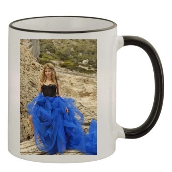 Shakira 11oz Colored Rim & Handle Mug