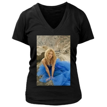 Shakira Women's Deep V-Neck TShirt