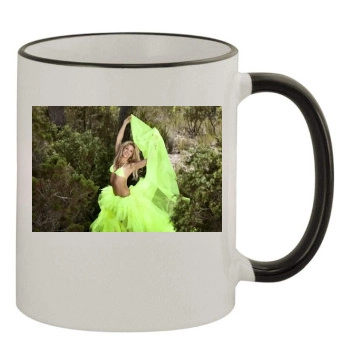 Shakira 11oz Colored Rim & Handle Mug