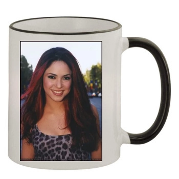 Shakira 11oz Colored Rim & Handle Mug