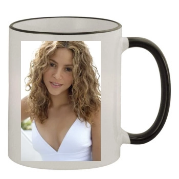 Shakira 11oz Colored Rim & Handle Mug