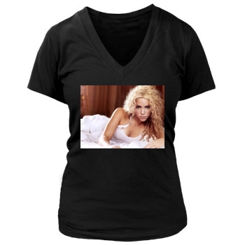 Shakira Women's Deep V-Neck TShirt