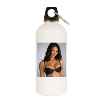 Alina Vacariu White Water Bottle With Carabiner