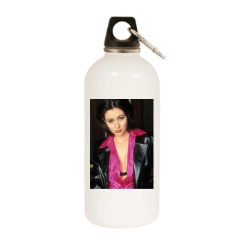 Shannen Doherty White Water Bottle With Carabiner