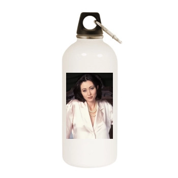 Shannen Doherty White Water Bottle With Carabiner