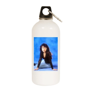 Shannen Doherty White Water Bottle With Carabiner