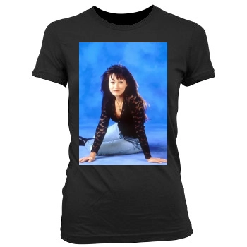 Shannen Doherty Women's Junior Cut Crewneck T-Shirt