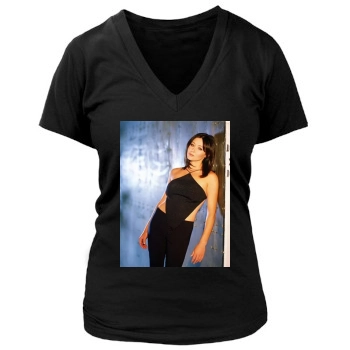 Shannen Doherty Women's Deep V-Neck TShirt