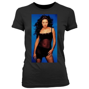 Shannen Doherty Women's Junior Cut Crewneck T-Shirt