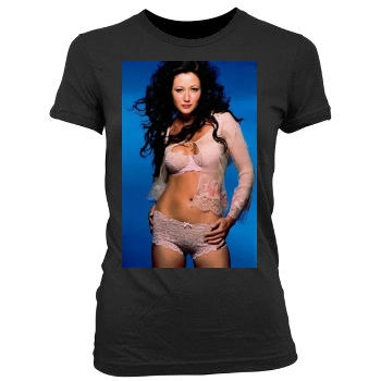 Shannen Doherty Women's Junior Cut Crewneck T-Shirt