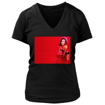 Shannen Doherty Women's Deep V-Neck TShirt