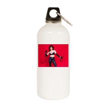 Shannen Doherty White Water Bottle With Carabiner