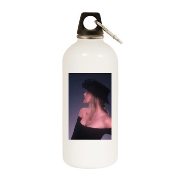 Sharon Stone White Water Bottle With Carabiner