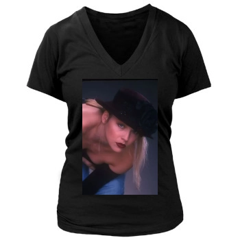 Sharon Stone Women's Deep V-Neck TShirt